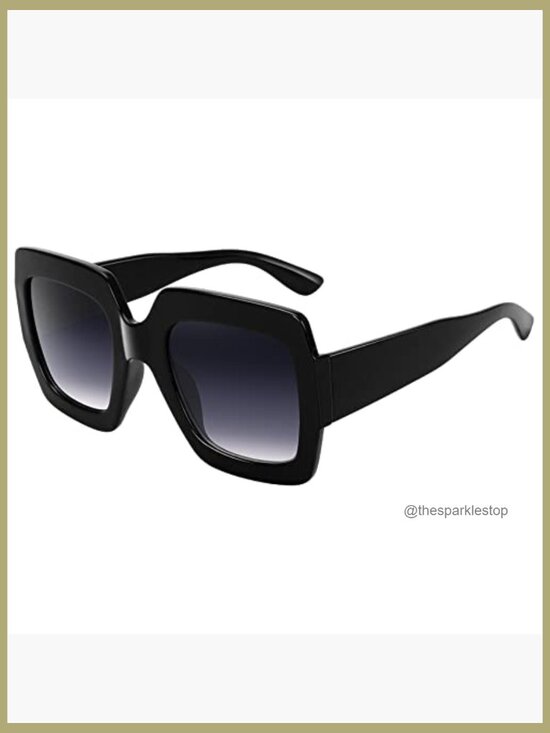 Luxury Oversized Square Sunglasses Women Retro UV400 Protection Non-Polarized main image 5